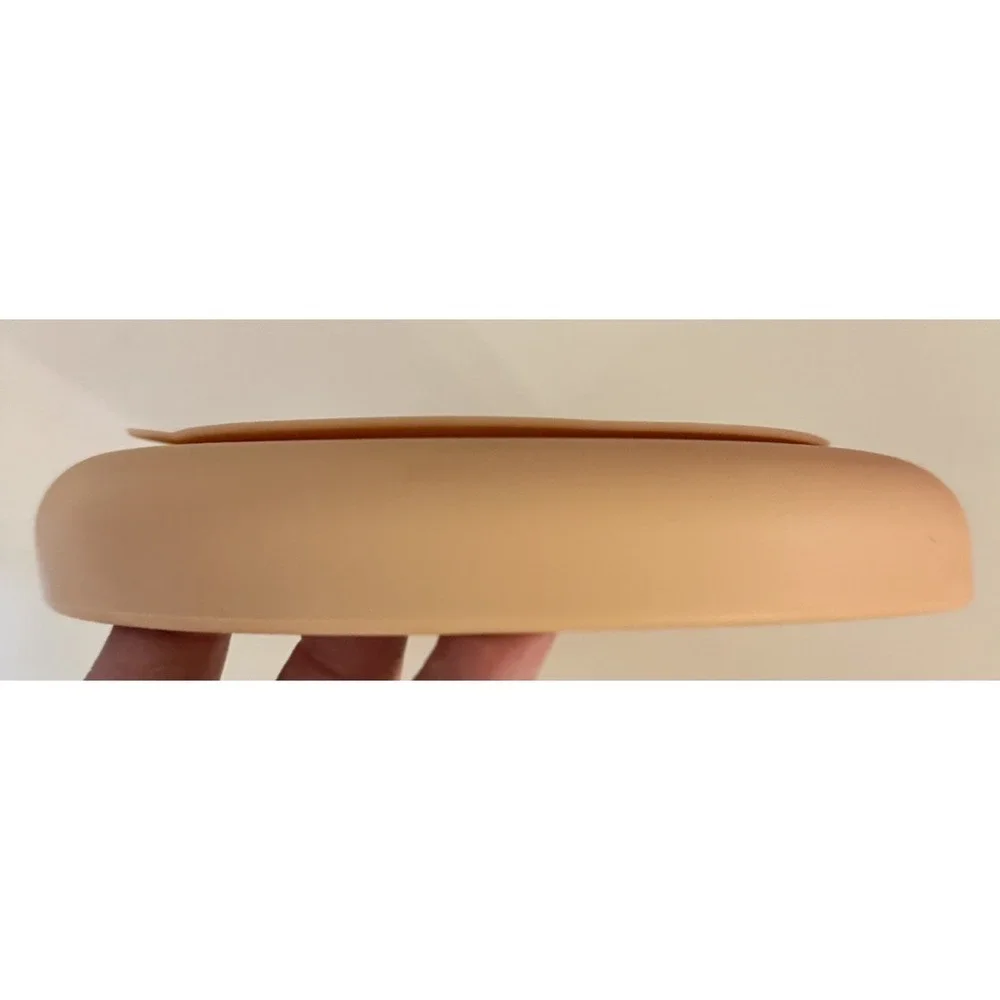 Should We Go? Slow Feeder Pet Bowl & Placemat‎ Set Tan/Peach Silicone NEW